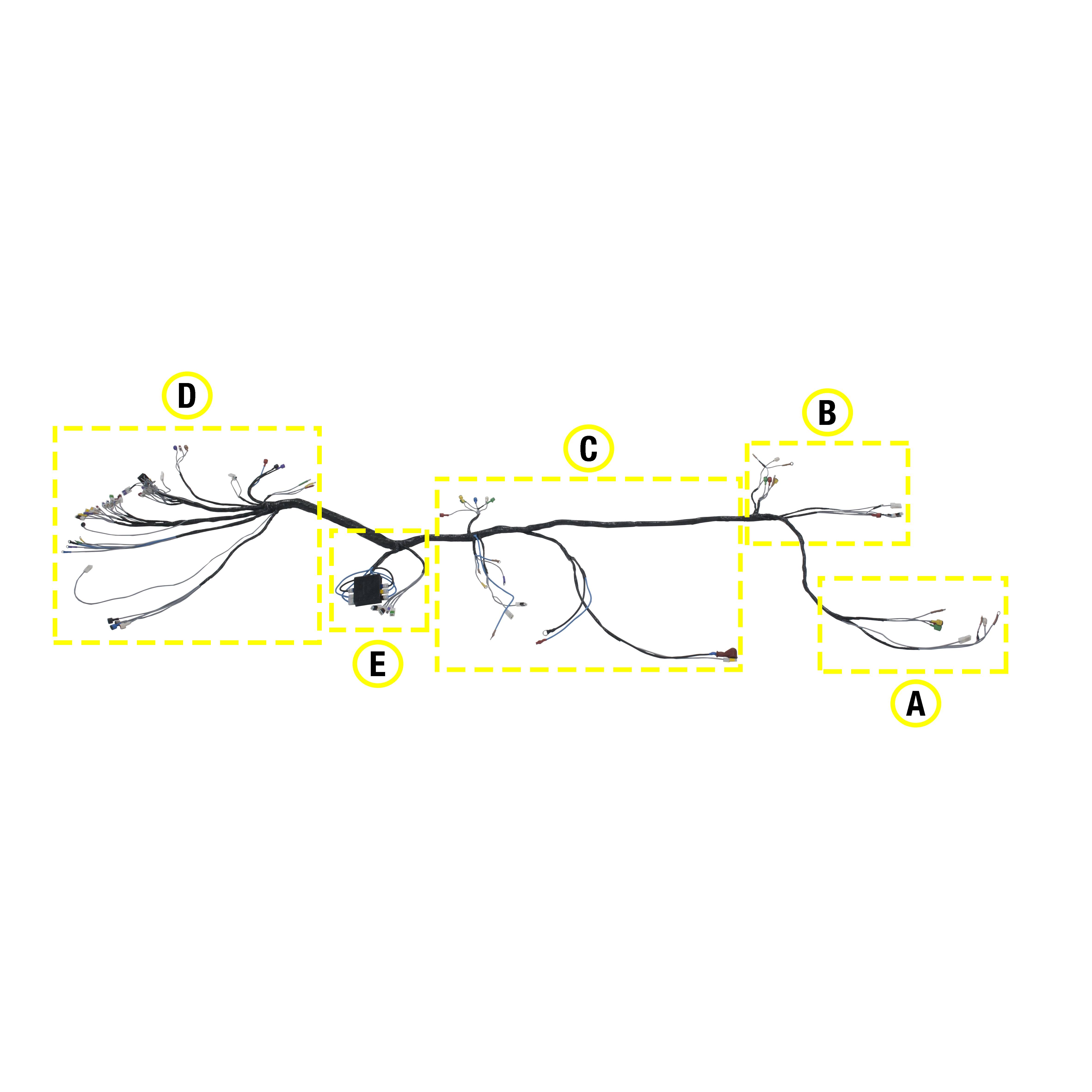 Branchement du faisceau électrique avant de Méhari ancien modèle - Technique  MCC